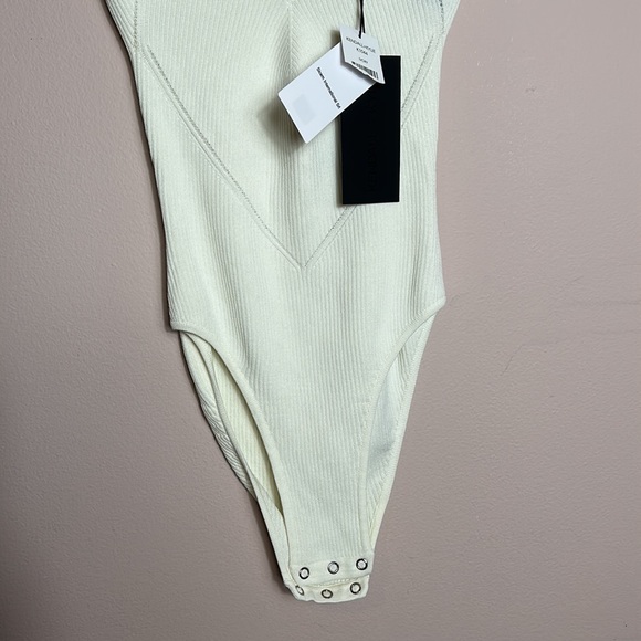 Kendall + Kylie Ivory Ribbed Bodycon Tank Top size S- NWT - Picture 3 of 14
